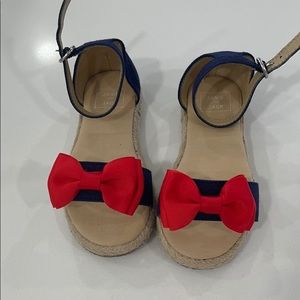 Espadrilles with red bow
